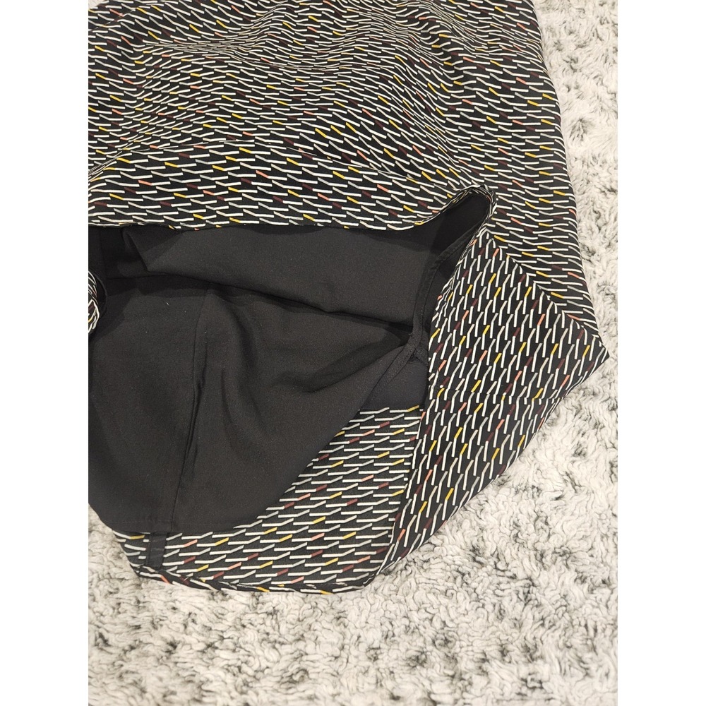 White House Black Market SZ 10 Black Multicolor Halter Blouse Sleeveless Lined - Picture 5 of 10
